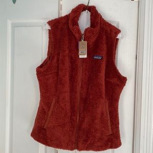 Patagonia burnt red Sherpa vest size L